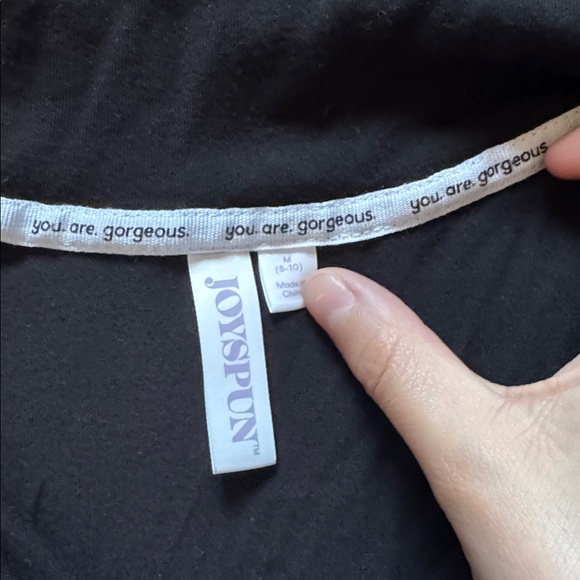 Women's Black Pajama Set with White Trim - Picture 2 of 3